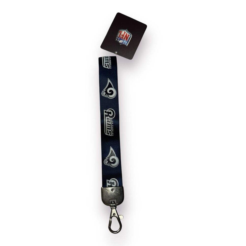 Los Angeles Rams Wristlet Lanyard Keychain Holder Clip